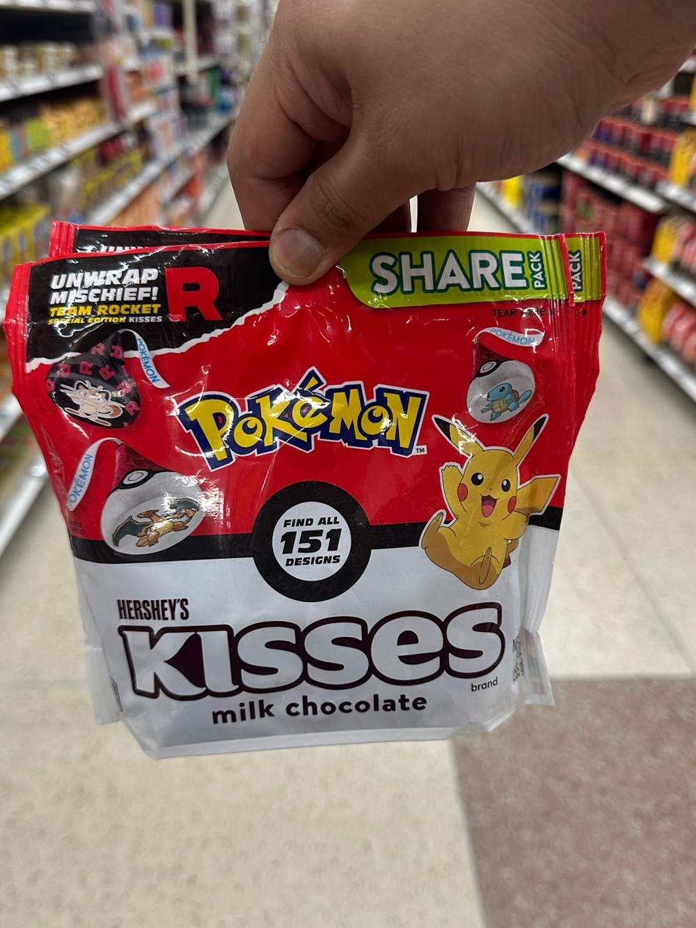 Pokemon Hershey Kisses Chocolate TEAM ROCKET! Unlock Mischief Special Edition x1